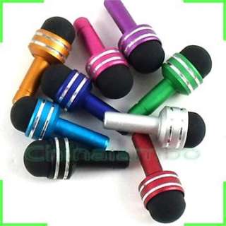 10X Metal Anti Dust Plug Mini Stylus Touch Pen for iPhone 3GS 4G 4S 