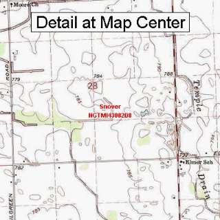  USGS Topographic Quadrangle Map   Snover, Michigan (Folded 