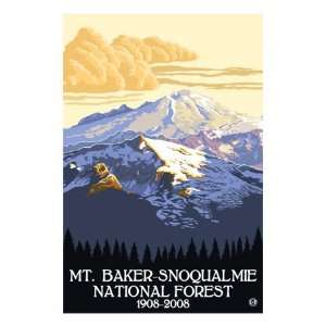  Mount Baker, Washington, Snoqualmie National Forest Giclee 