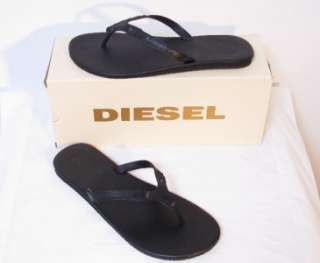 Diesel Shoes Chiloe Flip Flops Designer Black Men New  
