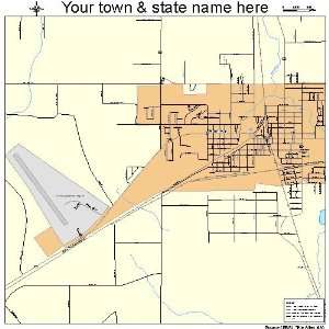  Street & Road Map of DeQuincy, Louisiana LA   Printed 