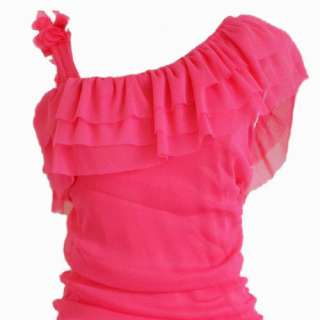 Sloping Shoulder Pleated Sexy Sisters Womens Summer Cocktail Party 