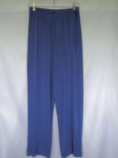 SLINKY BRAND blue TRAVEL KNIT straight leg PANTS M NWOT  