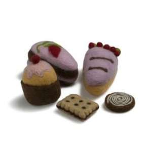 Set of Felted Cakes and Cookies Grocery & Gourmet Food