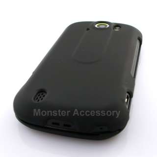 Black Rubberized Hard Case Cover HTC myTouch 4G Slide  