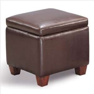  Wildon Home 500903 Union City Foot Stool in PVC Brown 