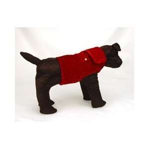Deep Red Velvet Dog Jacket (Large) 