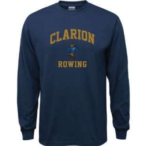  Clarion Golden Eagles Navy Youth Rowing Arch Long Sleeve T 