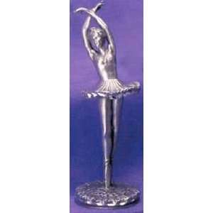 Diamond Cut Ballerina Pewter Figurine 