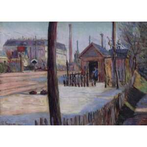   24 x 16 inches   Railway Junction Near Bois Colombes