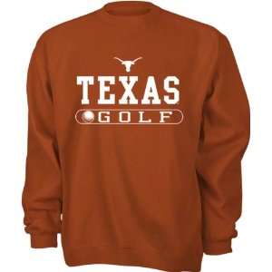  Texas Longhorns Dark Orange Golf Crewneck Sweatshirt 