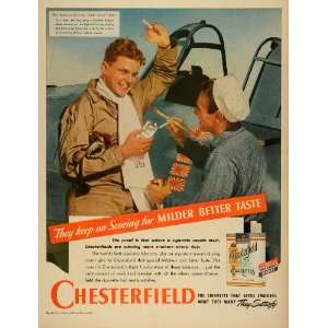  1943 Ad Liggett & Myers Tobacco Co Chesterfield Cigarettes 