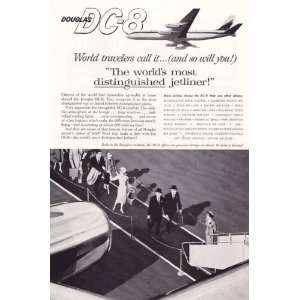  Douglas DC 8 Jetliner Vintage Ad   1960s # 168