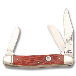  Rough Rider Knives 205 Stockman Pocket Knife with Red 