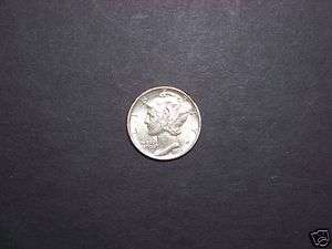 1939 Error Reverse rotated 10 15% Silver Mercury Dime With Luster Very 