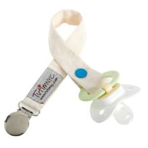  Organic Blue Snap Paci Sitter Baby