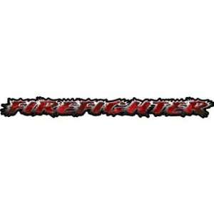 Firefighter Tailgate / Windshield Decal with Inferno Red Flames   4.5 
