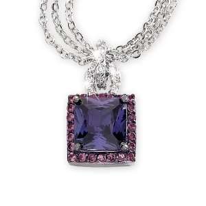 Carat Simulated Amethyst and Pink Sapphire Purple Passion Festival 
