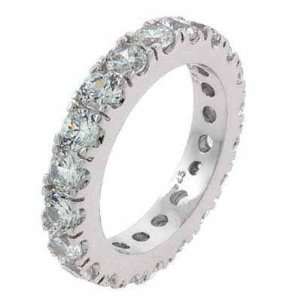   Celebrity Sterling Silver Simulated Diamond CZ Eternity Ring Jewelry