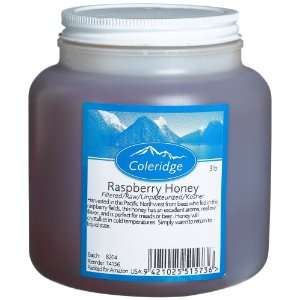 Coleridge Brewing Honey, Raspberry, Raw, Unpasturized, 3 Pound Tub