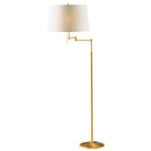   Brushed Brass Diamond Logo Swing Arm Floor Lamp