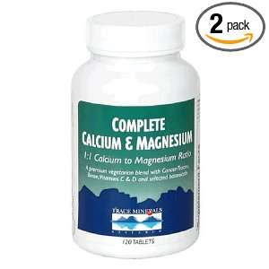   Calcium and Magnesium, 120 Tablets (Pack of 2)