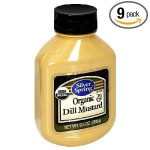Silver Springs Mustard, Organic Dill, 9.5 Ounce (Pack of 9)  