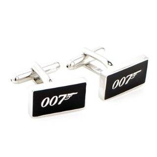 James Bond 007 Sign Cufflinks Black And Silver Cuff Links