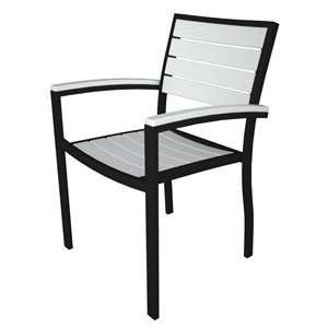  Poly Wood A200FABWH Euro Arm Outdoor Dining Chair (2 pack 