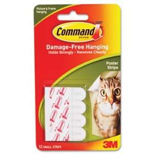 Command 17024   Adhesive Poster Strips, White, 12 Strips 