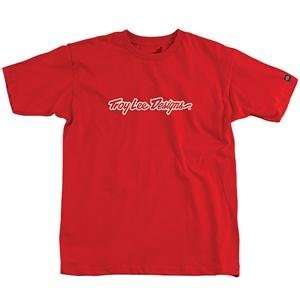  Troy Lee Designs Signature T Shirt   2X Large/Red 