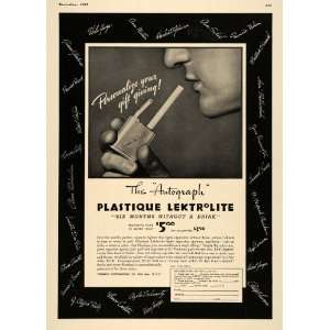  1937 Ad Autograph Plastique Lektrolite Lighter Progress 