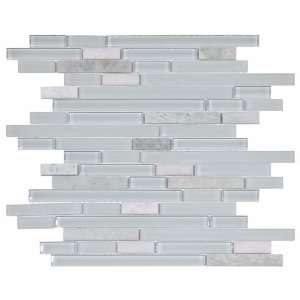 Sierra Piano Ming 11 5/8 x 11 3/4 Inch Glass and Stone Mosaic Wall 