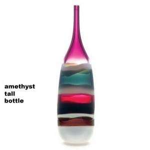    amethyst 10 banded tall bottle by caleb siemon 