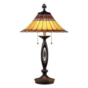  Quoizel Cameron Tiffany 2 Light Table Lamp