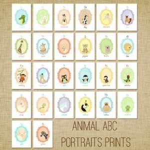  Animal ABC Portrait Prints
