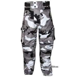  MOTORCYCLE TOURING COMMUTING PANTS GRAY CAMOUFLAGE 34 