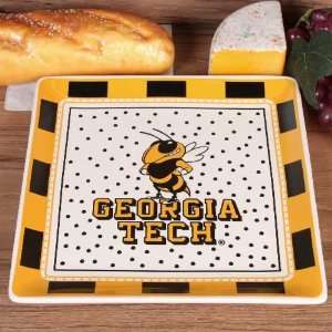  Georgia Tech Yellow Jackets Game Day Square Ceramic Plate 
