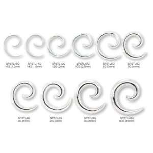  2G Steel Spirals   Sold as A Pair Jewelry
