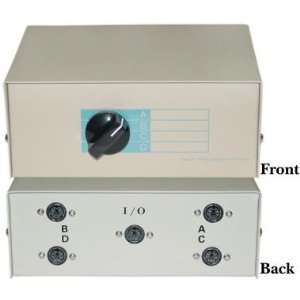  MiniDin6 (PS/2) Female, ABCD 4 Way Manual Switch Box Electronics