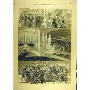   1873 Shah Paris Visit Royal Banquet Guards Old Print