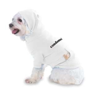  condemned Hooded T Shirt for Dog or Cat LARGE   WHITE Pet 