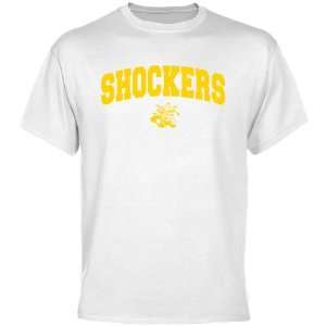  Wichita State Shockers White Mascot Arch T shirt  Sports 