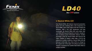 Fenix LD40   High Intensity Neutral White Outdoor Flashlight