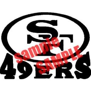  SAN FRANCISCO 49ERS TEAM NFL WHITE VINYL DECAL STICKER 