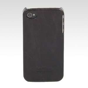  Toffee leather shell for iPhone 4   black Electronics