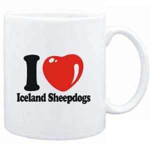    Mug White  I LOVE Iceland Sheepdogs  Dogs