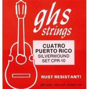GHS Cuatro Puerto Rico 10 String Ball End Silverwound, .011   .041 
