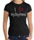 Love Heart My Boyfriend Tee Shirt Funny Ladies NEW