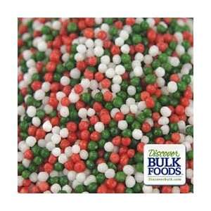 Jingle Mix Nonpareils   Red, White & Green   Cookie Toppers~ 1/2 Lb